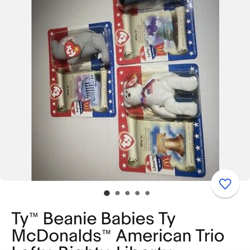 TY Beanie Babies American Trio.